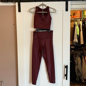 Marika iridescent tank and leggings set